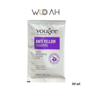 [แบบซอง] Yougee Anti Yellow Shampoo ยูจี แอนตี้ เยลลโล่ แชมพู แชมพูม่วงล้างไรเหลือง 30 ml.