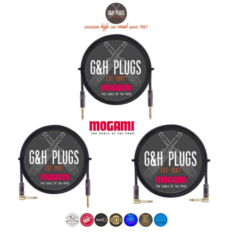 สาย INSTRUMENT CABLE รุ่น G&H PLUG สาย MOGAMI 2524 เลือกความยาวได้