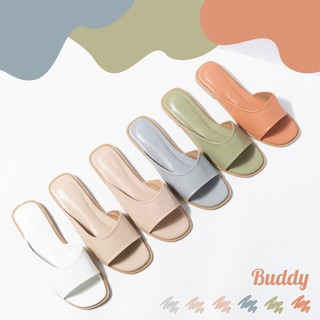 รองเท้าแตะ #zherlinbuddy สี ขาว,นู้ดชมพู,ครีม,เทาฟ้า,เขียว,ส้ม