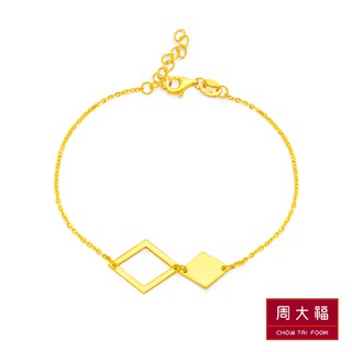 Chow Tai Fook สร้อยข้อมือ Rhombus ทองคำ 999.9 24K CM 24523