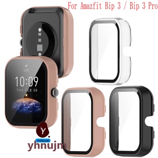 เคส พร้อมฟิล์มกระจกในตัว กันกระแทก สําหรับ huami Amazfit Bip 3 Amazfit Bip 3 Pro