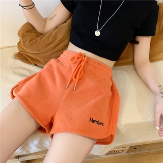 Womens high waist loose sports and leisure wide-leg shorts