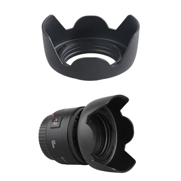 Lens Hood ES-62 II For Canon EF 50mm F1.8‎ II (ทรงดอกไม้)/ทรงกระบอก"