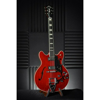 กีต้าร์ไฟฟ้า Guild Starfire V Cherry SEMI-HOLLOW MAHOGANY BODY WITH VIBRATO TAILPIECE Electric Guitar