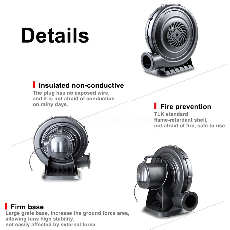 พัดลมเป่าลมเทอร์โบ 950w ปั๊มลมไฟฟ้า โต้ ปราสาทบ้านเต็นท์ โฆษณารูปแบบอากาศคลื่นพัดลมพองตุ๊กตาการ์ตูน โฆษณารูปแบบอากาศคลื่นพัดลมตุ๊กตาการ์ตูนพองประตู วามพิมพ์ที่กำหนดเอง DIY - รูปที่ 3