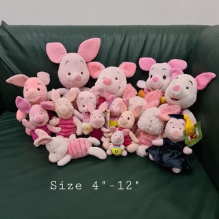 ตุ๊กตาพิกเลต Piglet จากหมีพูห์ Pooh และผองเพื่อน (WinnieThe Pooh) Size 5"-15" ลิขสิทธิ์นำเข้าญี่ปุ่น