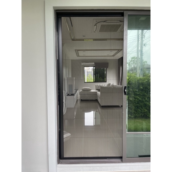 มุ้งจีบ มุ้งพับจีบ สีดำ