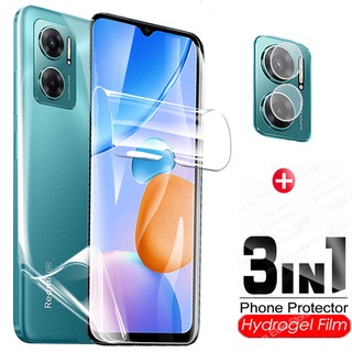 3-in-1 Front Screen Protector + Back Hydrogel Film + Camera protective film For Xiaomi Redmi 10 10A 10C 10X Pro 5G 4G