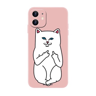 เคสโทรศัพท์มือถือแบบนิ่ม ลายแมวนิ้วกลาง สําหรับ OPPO A53 A54 A55 A15 A16S A12 A12E A3S A5S A5 A73 A91 A92 A93 A94 A95 A75S