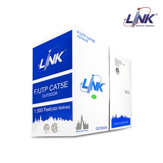 LINK CAT5E Outdoor F/UTP PE Cable, Bandwidth 350MHz, CMX Color Back, Single Jacket 305 M./Pull Box US-9035PE