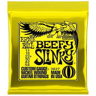 ERNIE BALL® สายกีตาร์ไฟฟ้า เบอร์ 11 (P2627) แบบผสม เน้นเบส ของแท้ 100% รุ่น Beefy Slinky (.011 - .054) ** Made in USA **