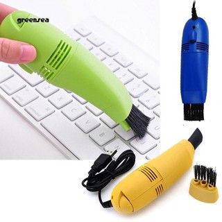 Greensea_ แปรงเครื่องดูดฝุ่น USB ขนาดเล็ก สําหรับแล็ปท็อป คอมพิวเตอร์ พีซี