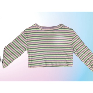 เสื้อครอปแขนยาว เกาหลี น่ารักๆ🍡✨สภาพ99% พร้อมส่ง