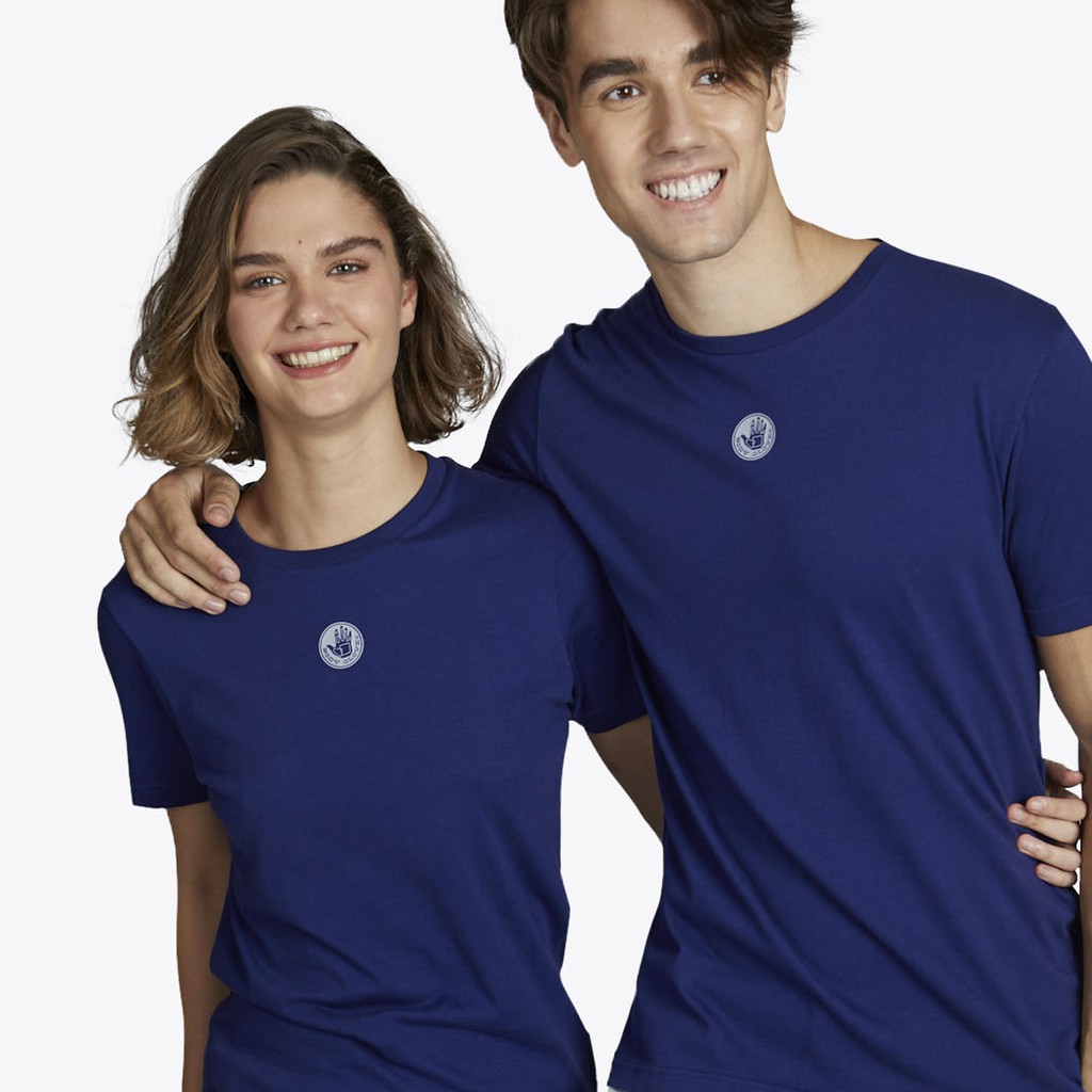 BODY GLOVE Unisex Basic Cotton T-Shirt เสื้อยืด สีน้ำเงิน-79