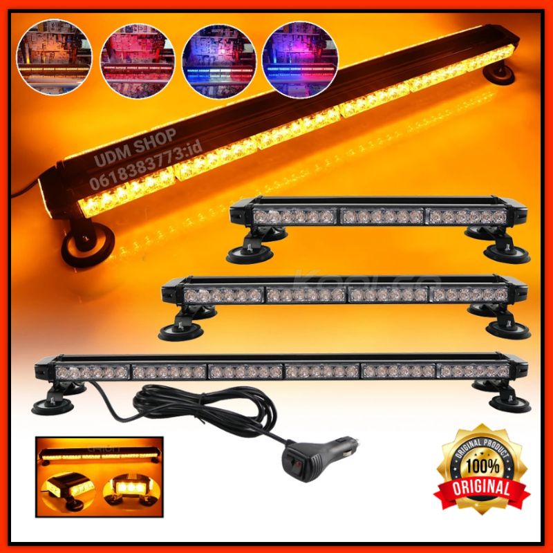 ไฟไซเรน LED ไฟไซเรนติดหลังคา 4หน้า มีข้าง 12V  3W  ไฟฉุกเฉิน LED ,95cm 6ท่อน,65cm 4ท่อน,50cm 3ท่อน ,