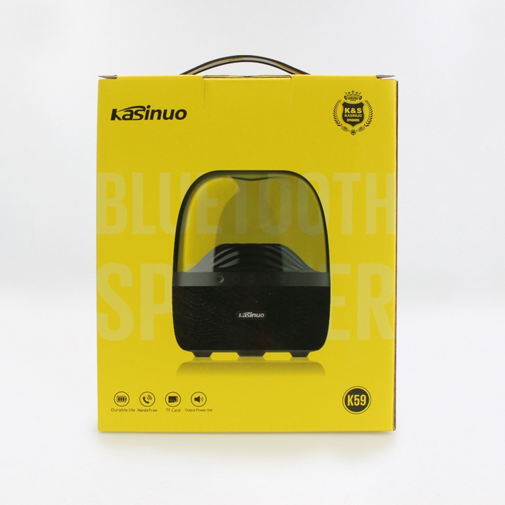 Kasinuo ลำโพงบลูทูธ 5.0 Bluetooth Speaker ลำโพงตั้งโต๊ะ ลำโพงมีไฟLED คุณภาพเสียงระดับ HD