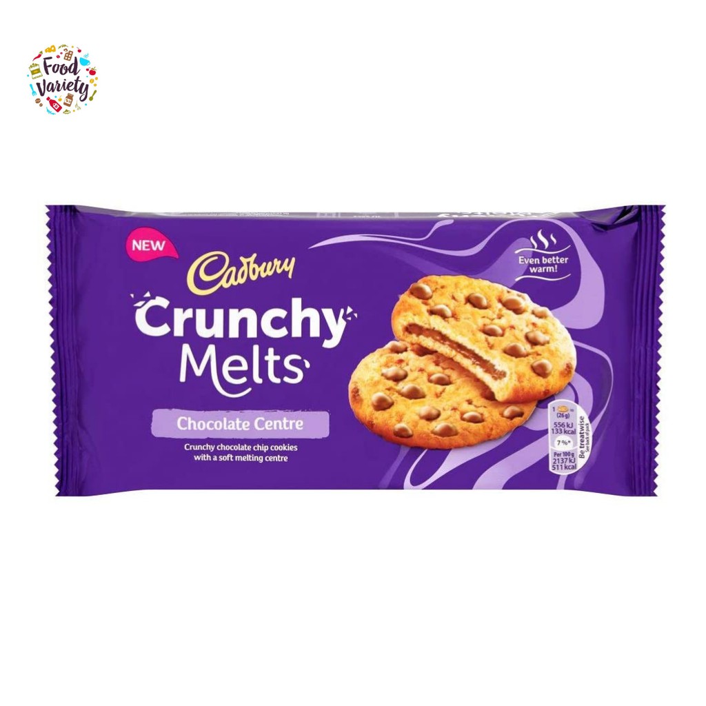 [BestBefore-17Oct2025] Cadbury Crunchy Melts Cookies with Chocolate Centre 156g