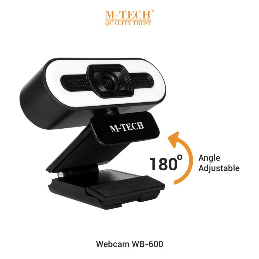 เว็บแคม m-tech 1080p full hd usb2.0 focus 30fps พร้อมไฟ led wb500/600 Pc web กล้อง