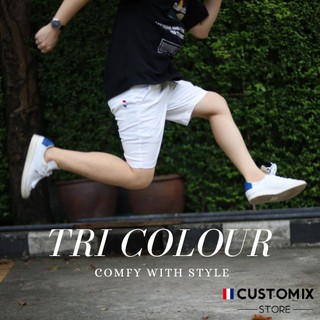 กางเกงขาสั้น ชีโน่ Customix แถบ แดงขาวน้ำเงิน [RWB] สีขาว