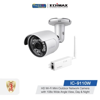 EDIMAX (IC-9110W) HD Wi-Fi Mini Outdoor Network Camera with 108-degree Wide Angle View, Day &amp; Night