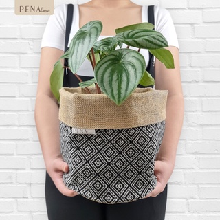 Pena Home : PLANT POT COVER กระถางต้นไม้ สีน้ำเงินลายไทย PAS0003-7PAXL0003