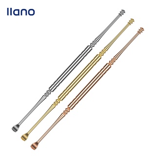 LLANO Double End Ear Pick 360° Cleaning Three Ring Ear Wax Remover Ear Canal Cleaner Stainless Steel Spoon Ear Care Tools