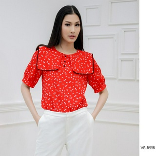 AMILA Blouse VE-B995 by VERONIQA โคโม่ จินจีร่า แขนสั้น IGPU23-1