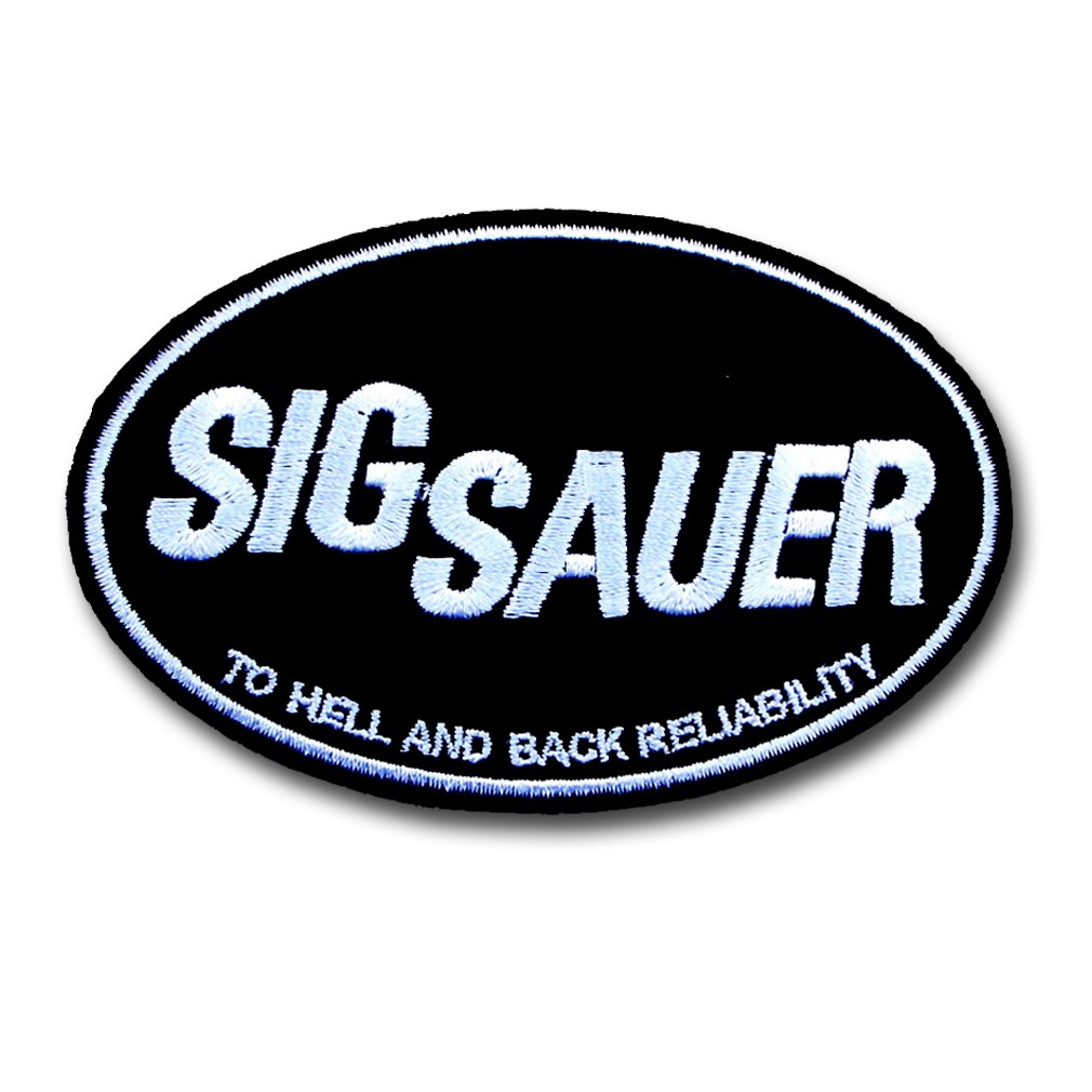 อาร์ม ตัวรีด อาร์มติดเสื้อ ปืน ลาย  ทหาร Sig Sauer โลโก้ ตรา ซิกเซอเออร์ สำหรับตกแต่งเสื้อผ้า ติดหมวก ติดแมส ติดรองเท้า