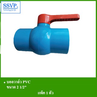 บอลวาล์ว PVC ตรามือ รหัส 50008-RH ขนาด 2 1/2" (แพ็ค1 ตัว)