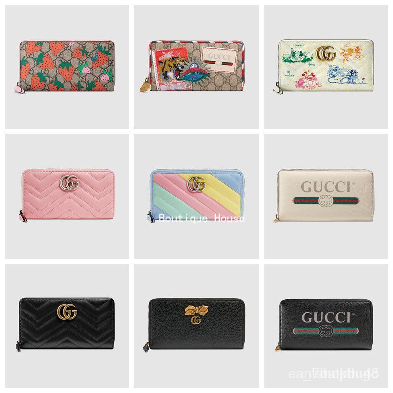 Gucci / new / Ophidia series GG full zipper wallet / GG Marmont series wallet / long wallet / handbag / ของแท้ 100%)