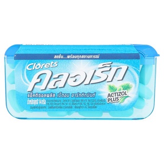 🔥สินค้าขายดี!! คลอเร็ท แอ็คติซอลพลัส เม็ดอม อาร์กติกมินต์ 14กรัม Clorets Actizol Plus Arctic Mint Tablets 14g