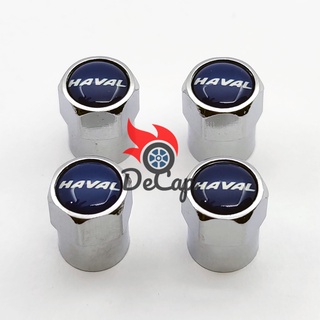 จุกลม ยางรถยนต์ พร้อมโลโก้ Haval 1 ชุด (4 อัน) - Car Tire Valve Caps