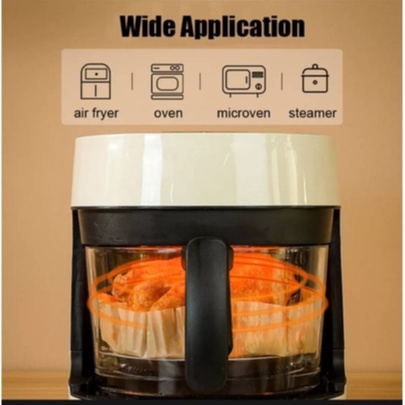 กระดาษไขรองหม้อทอดไร้น้ำมัน ทรงสี่เหลี่ยม แบบใช้แล้วทิ้ง ขนาด 16.5 cm. 100 ชิ้นสีขาว/สีน้ำตาล ยี่ห้อ kaulus - รูปที่ 2