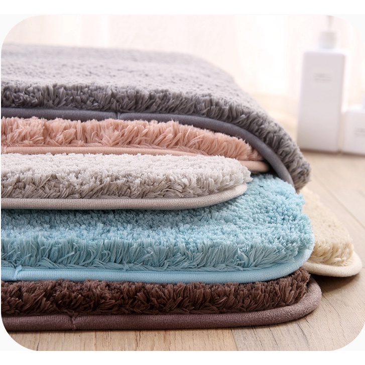 (เกรดพรีเมี่ยม ไม่หลุดเป็นขุ่ย) ผ้าเช็ดเท้า อย่างดี พรมเช็ดเท้าหนา 3 cm แบบหนา ซึมซับน้ำดี มี 2 ขนาด