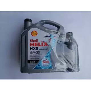 น้ำมันเครื่องสังเคราะห์แท้ Shell Helix Diesel HX8 Synthetic (เซลล์ เฮลิกส์ ดีเซล HX8) SAE5W-30 ขนาด 7 ลิตร (6+1 ลิตร)