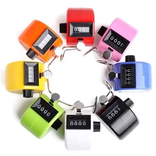 มือถือ Tally Counter 4 หลักจํานวน Mechanical คู่มือนับ Finger Clicker