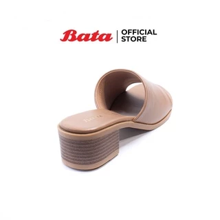 Bata บาจา รองเท้าส้นสูงแบบสวม ใส่ง่าย น้ำหนักเบา เรียบหรู ใส่ทำงาน ลำลอง สูง 2 นิ้ว ผู้หญิง รุ่น Zippy สีโทป 6615430