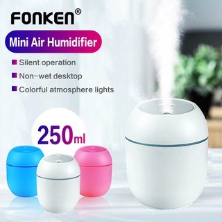 Fonken เครื่องทําความชื้นอัจฉริยะขนาดเล็ก 250 มล. Usb Fogger