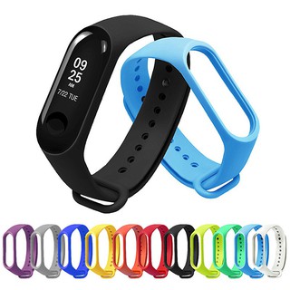 (พร้อมส่ง) สายรัดข้อมือซิลิโคน สําหรับ Xiaomi Mi Band 3 4