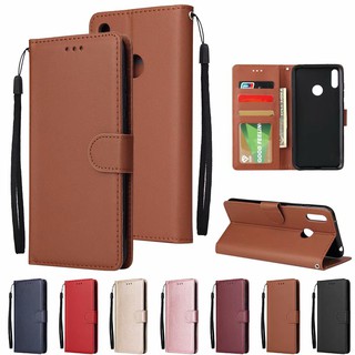 เคส case Huawei Y5 Y6 Y7 Y9 Prime Pro 2018 P20 Lite 2019 เคสโทรศัพท์หนังฝาพับพร้อมช่องใส่บัตรสํา Soft Flip Leather Case