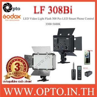 LF308Bi Godox 3300-5600K LED +Flash Light +NP-F770+BC-V615ไฟต่อเนื่อง+แบตเตอรี่