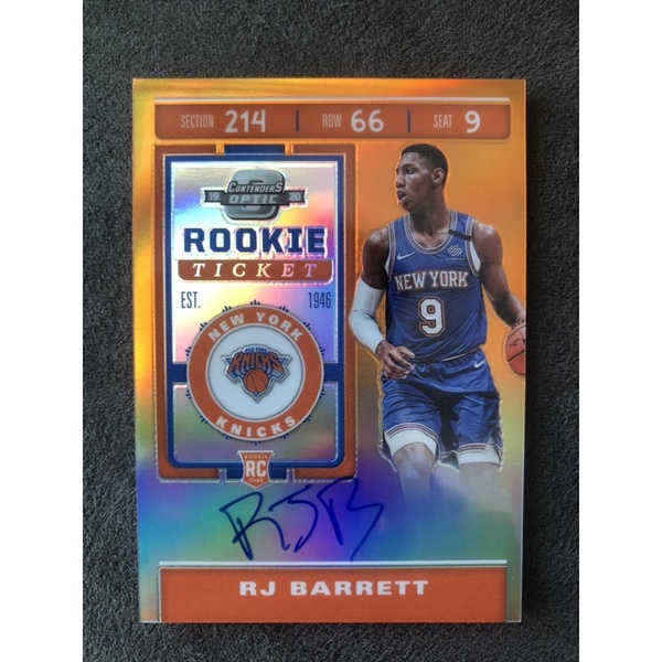 RJ Barrett Rookie Auto /25 - 2019-20 Contenders Optic