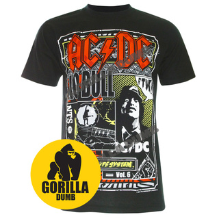 Gorilladumb เสื้อยืดลายวงดนตรี AC DC No Bull สีดำ