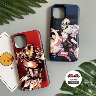 🌈 พร้อมส่ง ❤️ Marvel Avengers Iron Man Captain America Card Case เคสไอรอนแมน แบบใส่บัตร ลิขสิทธิ์แท้ 100% (12 Pro Max)