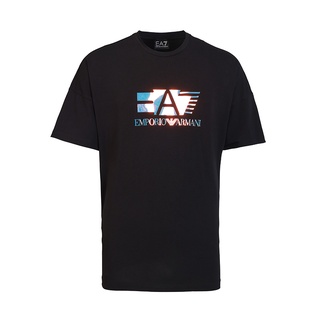 เสื้อยืดโอเวอร์ไซส์Emporio Armani/Armani EA7 เสื้อยืดลําลอง คอกลม แขนสั้น ลายเลเซอร์ แฟชั่นสําหรับผู้ชาย 301353S-3XL