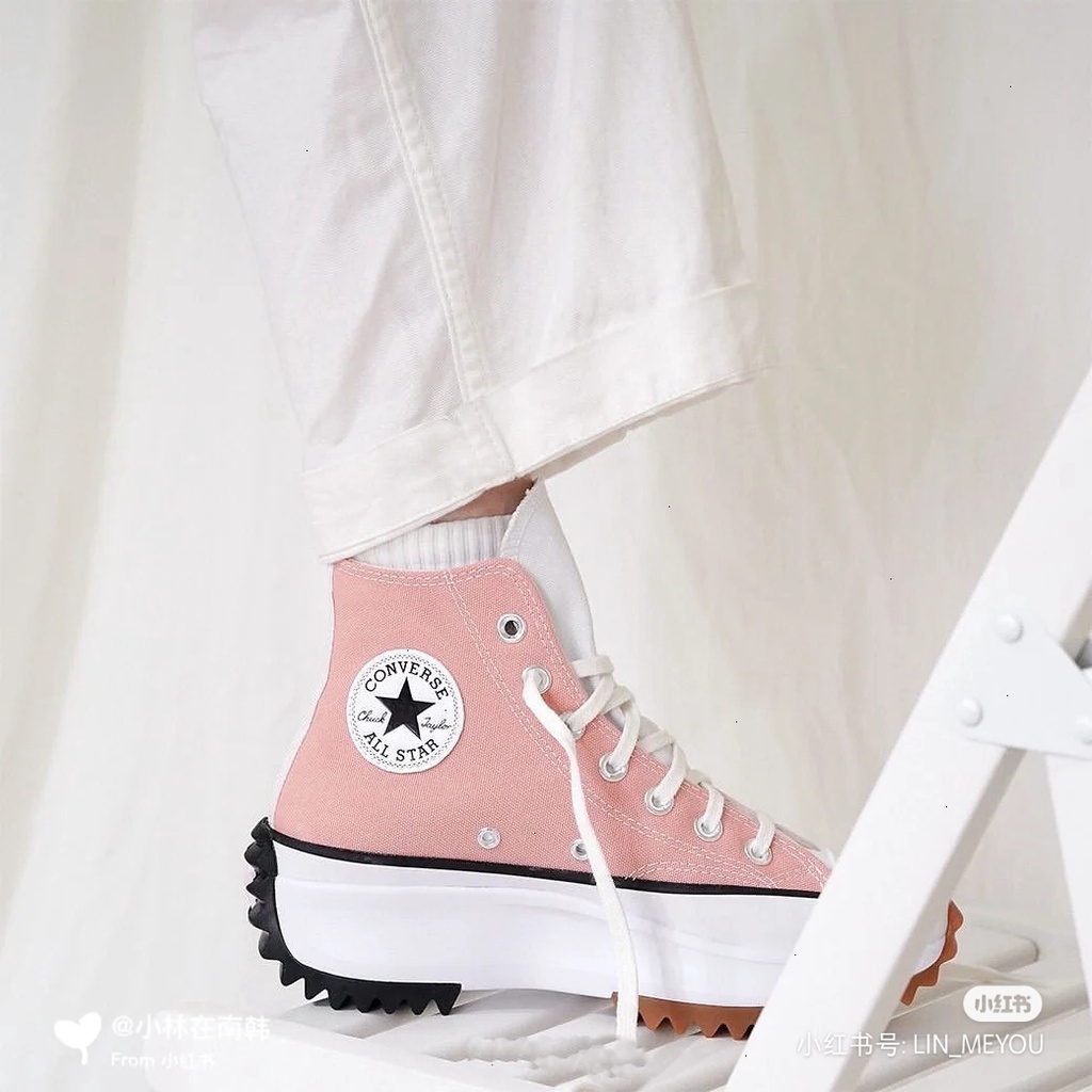 Clearance Converse Run Star Hike High Cut Pink Platform Platform Canvas Shoes 170777c 968c 166799c 800c