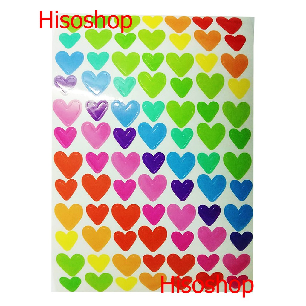 MINI HEART STICKERสติกเกอร์ลายหัวใจ สติกเกอร์อิโมจิหลากแบบหลายสีสัน น่ารักๆสำหรับวันวาเลนไทน์ ของตกแต่งไดอารี่ - รูปที่ 5