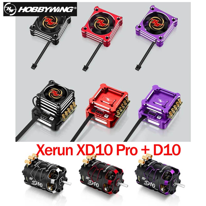 Hobbywing XeRun XD10 PRO ESC ของแท้ 100% พร้อมมอเตอร์ D10 สําหรับรถดริฟท์บังคับ 1/10