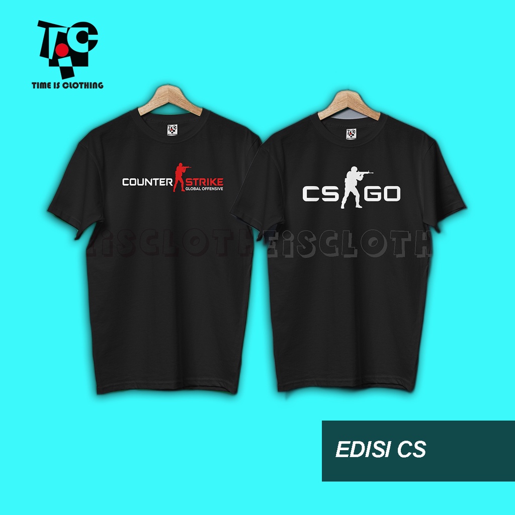 Distro Combed เสื้อยืด COUNTER STRIKE GLOBAL OFFENSE (CSGO) ธรรมดาแบบกําหนดเอง