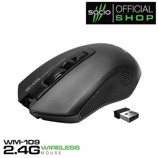 SOCIO Wireless Optical Mouse WM-109 (Black) (เมาส์ ไร้สาย)